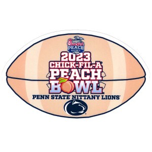 vinyl decal 6" football 2023 Chick-fil-A Peach Bowl Penn State Nittany Lions